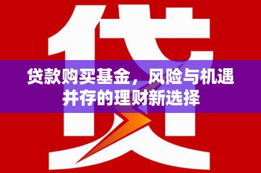 婺源贷款购买基金，风险与机遇并存的理财新选择