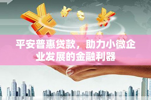 婺源平安普惠贷款，助力小微企业发展的金融利器