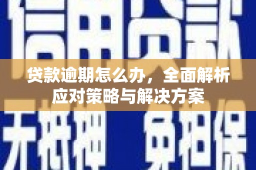 婺源贷款逾期怎么办，全面解析应对策略与解决方案